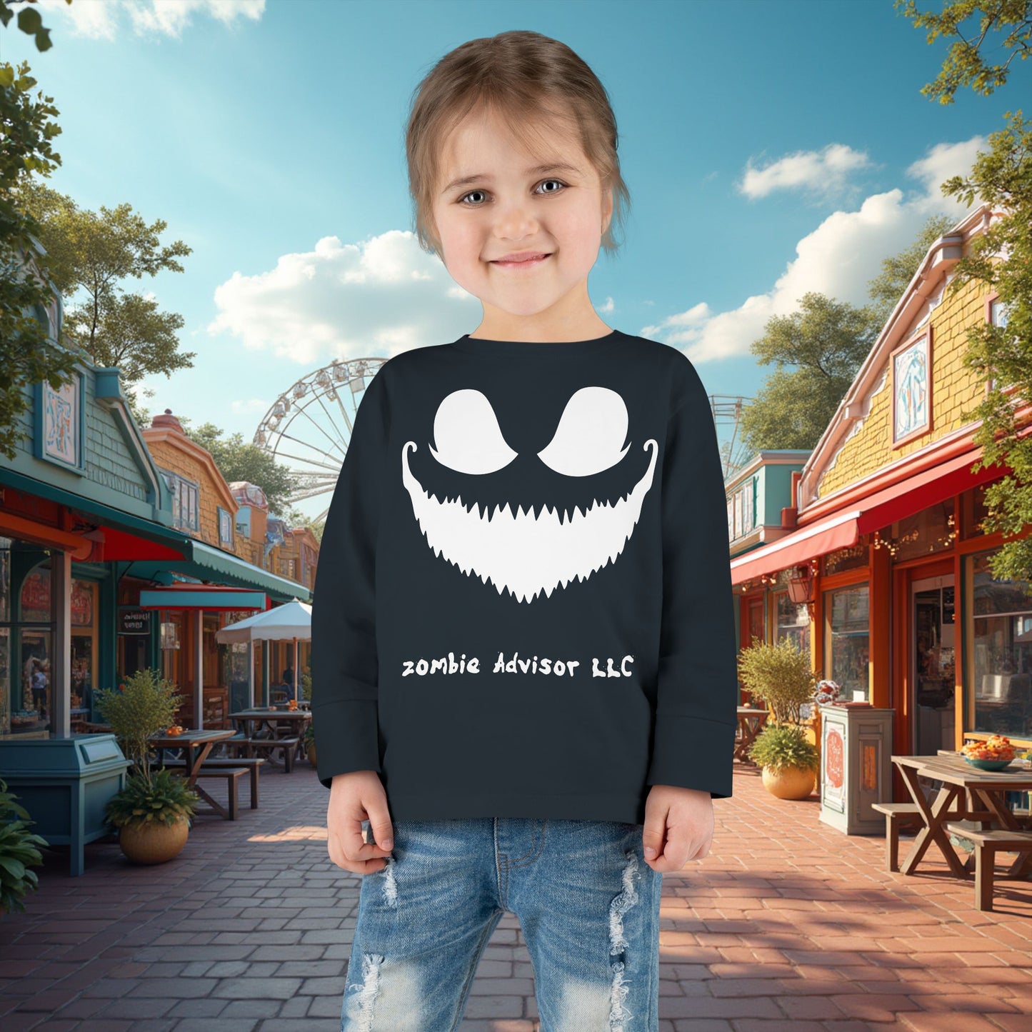 Zombie Advisors LLC Halloween Long Sleeve Shirt For Toddler's