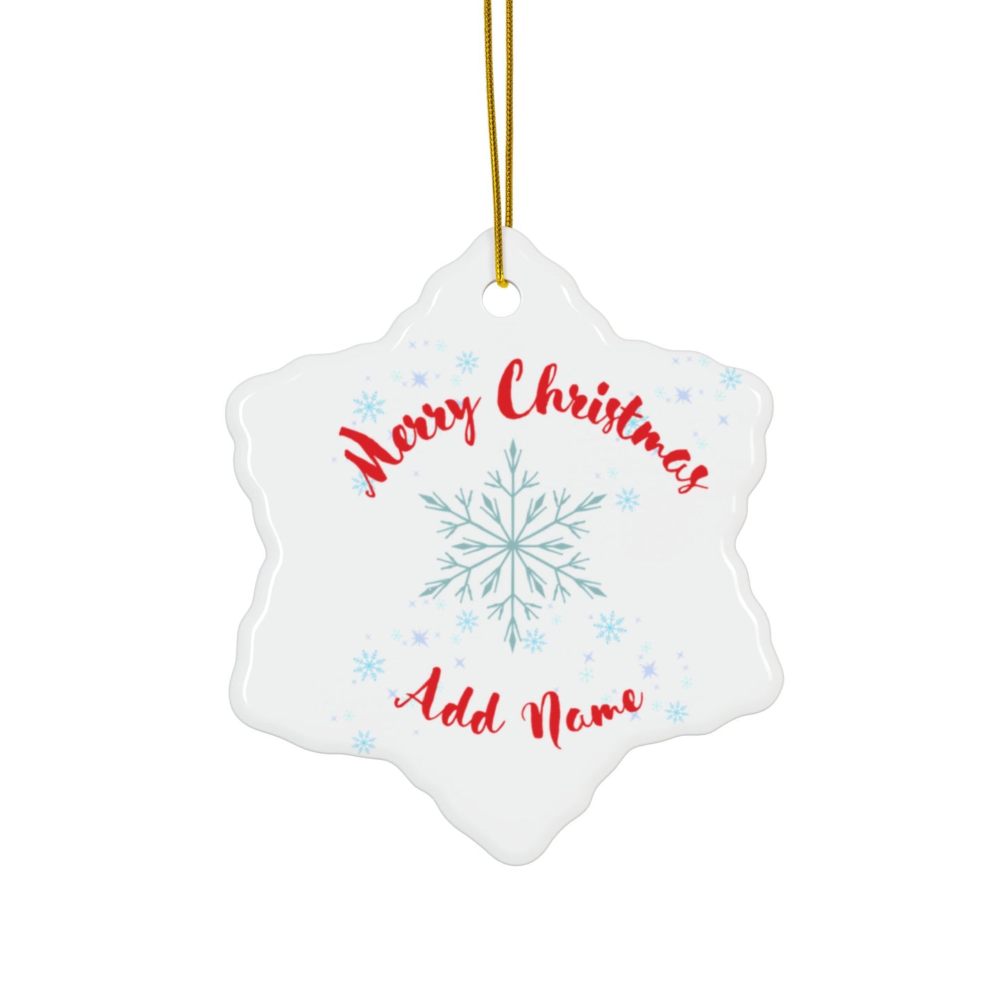 Personalized Family Christmas Ornaments - Ceramic, 2-Side Print, (1pc, 3pcs, 5pcs, 10pcs)