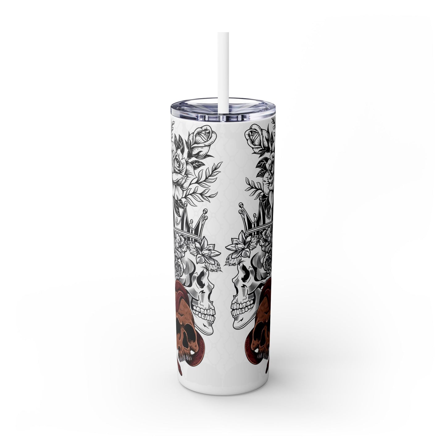 "Haunted" Skinny Tumbler with Straw, 20oz