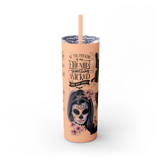 "Roses Are Red" Skinny Tumbler with Straw, 20oz