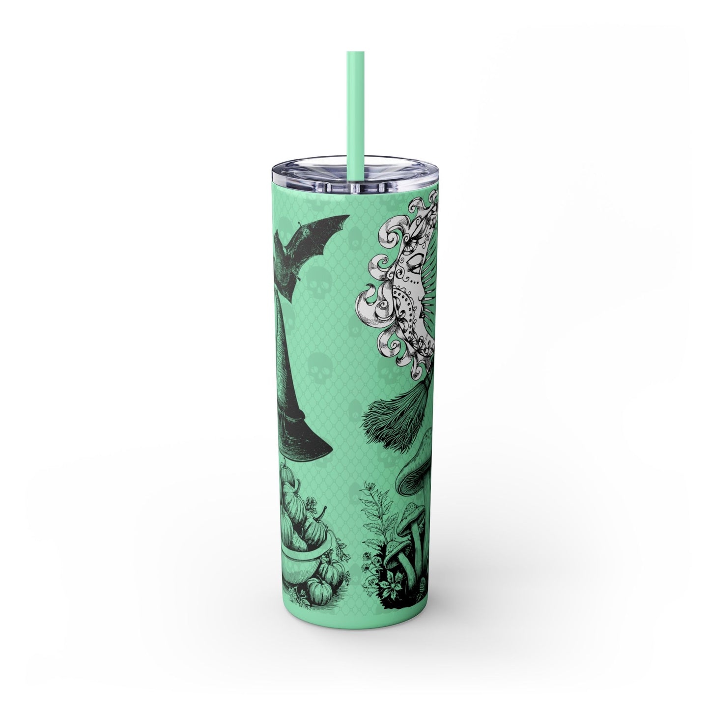 " Pick Your Poison" Skinny Tumbler with Straw, 20oz