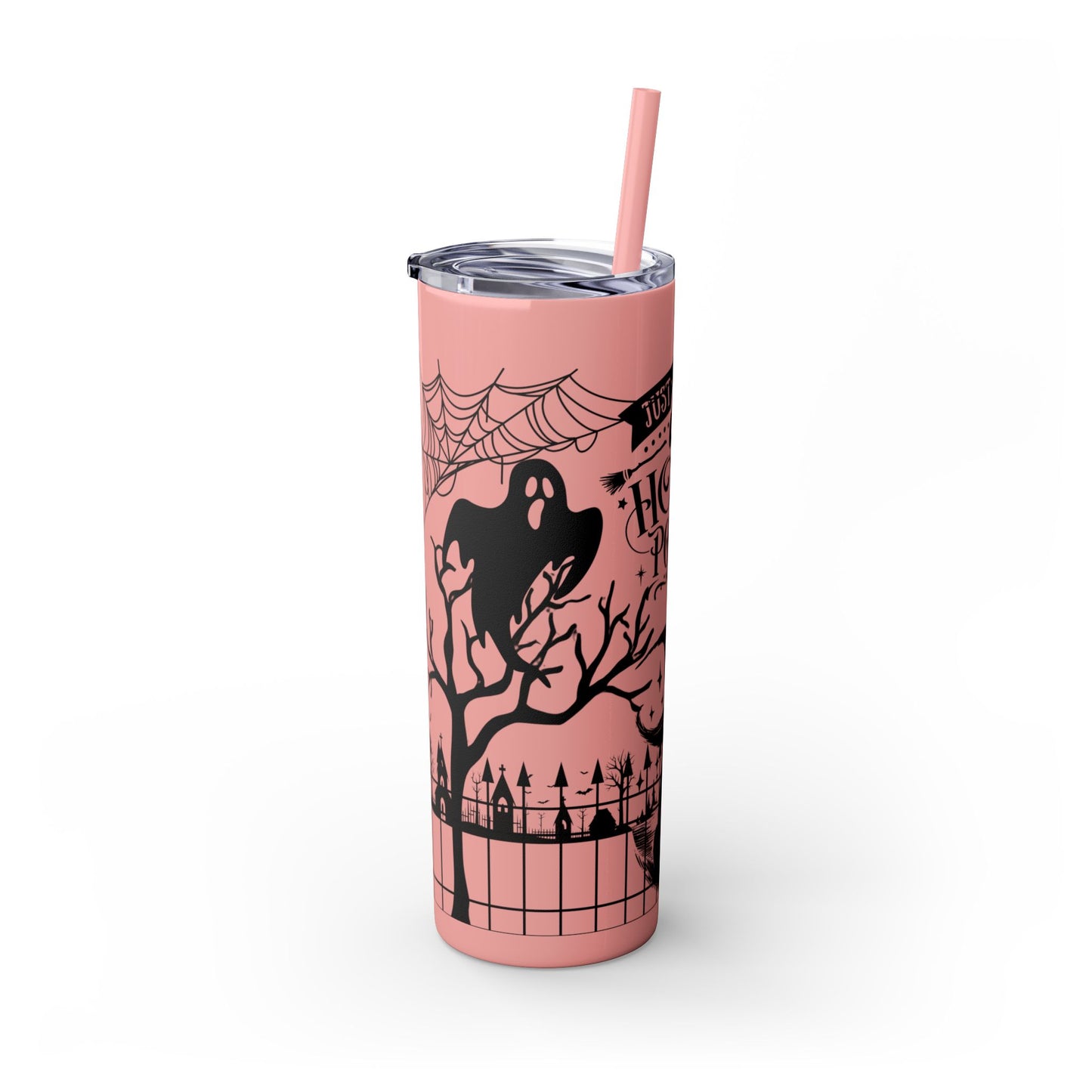 "A Bunch Of Hocus Pocus" Skinny Tumbler with Straw, 20oz