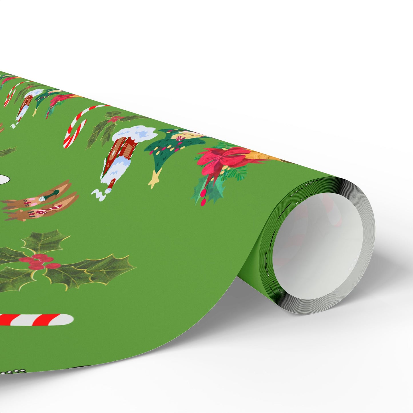 Personalized Green Christmas Wrapping Paper