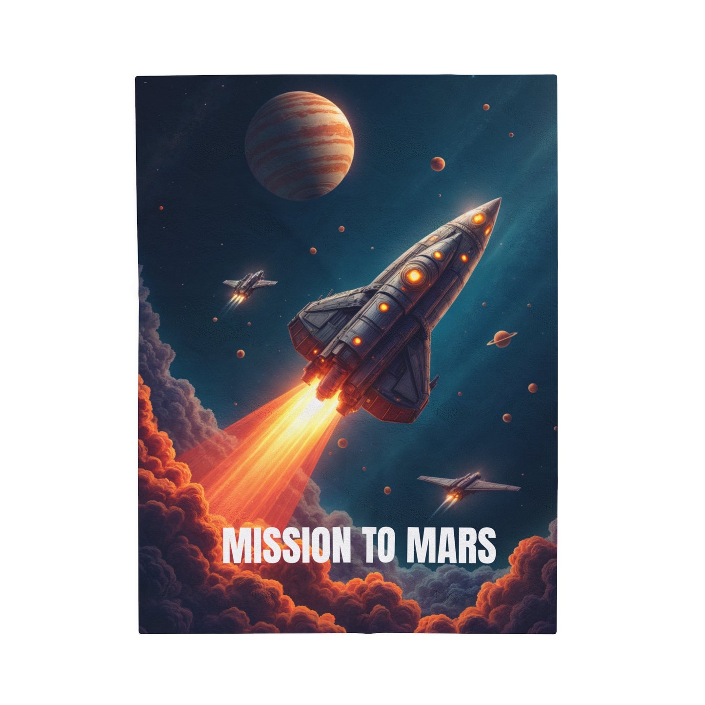 Mission To Mars Velveteen Plush Blanket