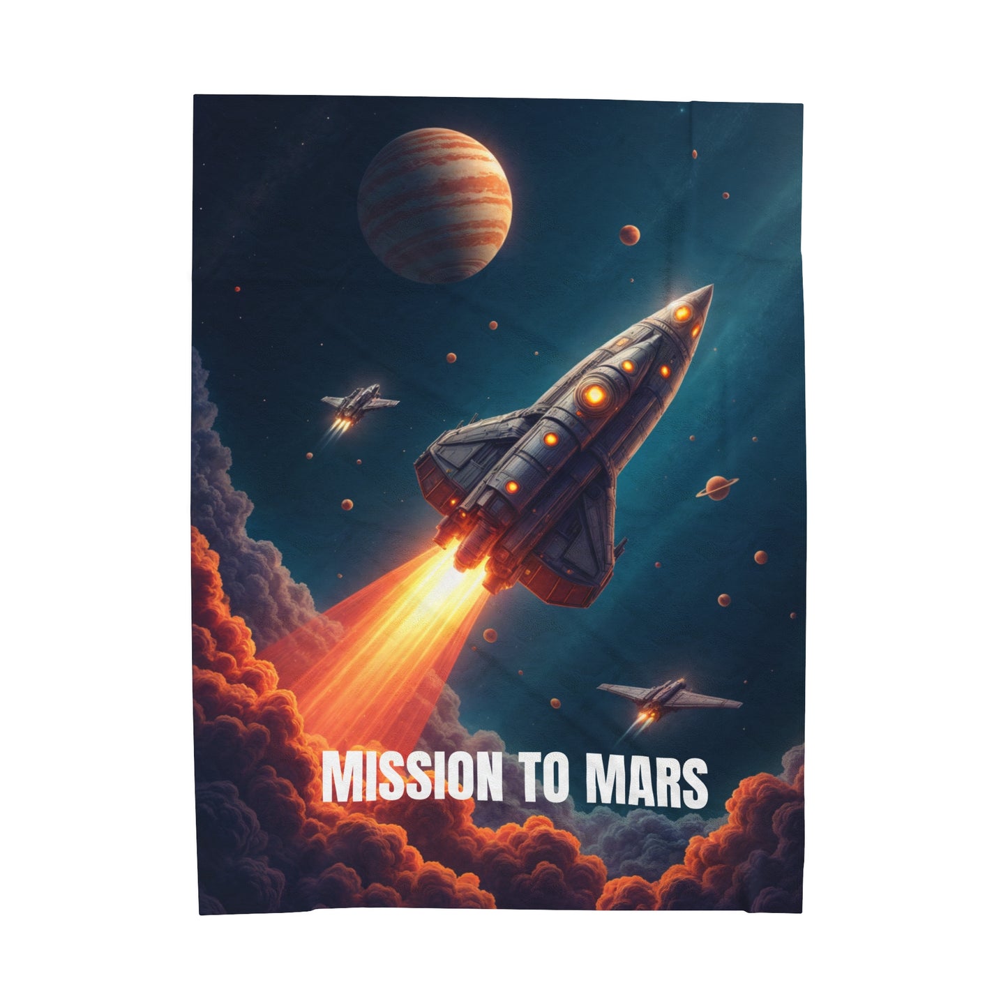 Mission To Mars Velveteen Plush Blanket