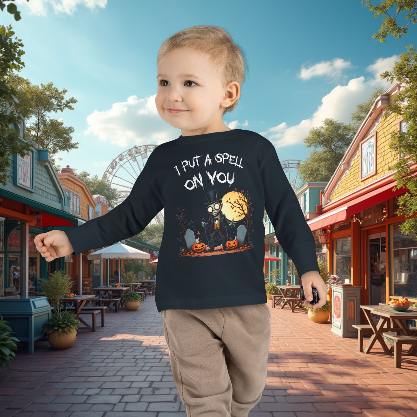 Toddler's I Put A Spell On You Halloween Long Sleeve T-shirt