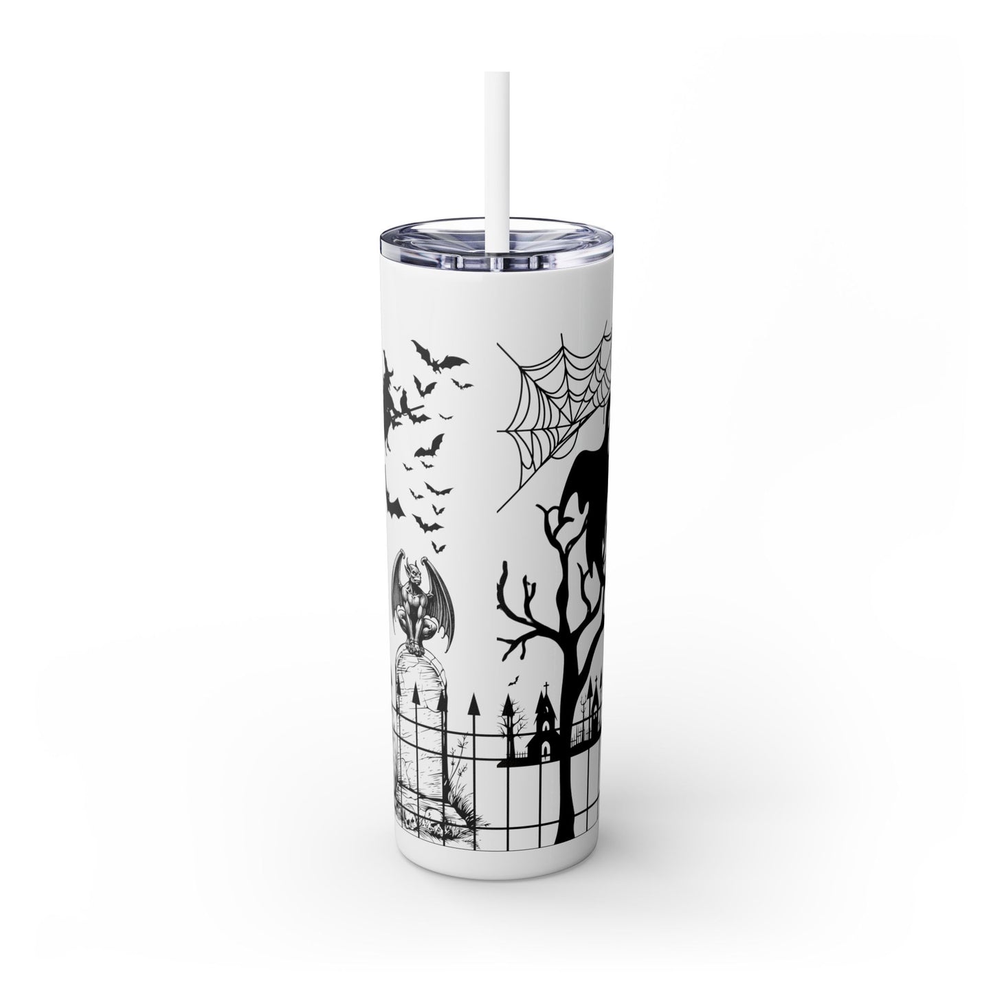 "A Bunch Of Hocus Pocus" Skinny Tumbler with Straw, 20oz