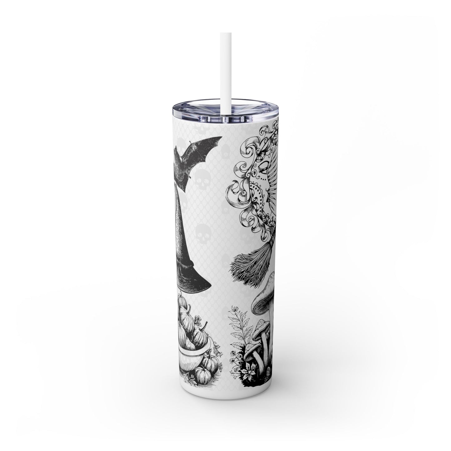 " Pick Your Poison" Skinny Tumbler with Straw, 20oz