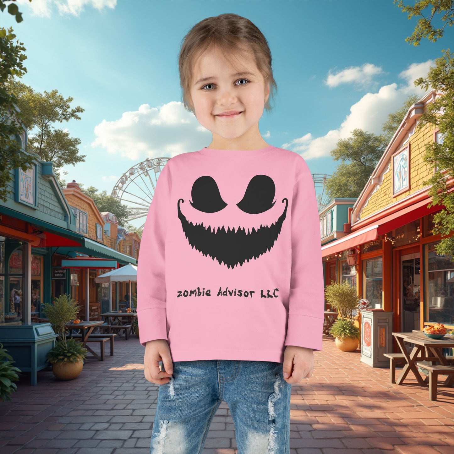 Zombie Advisors LLC Halloween Long Sleeve Shirt For Toddler's